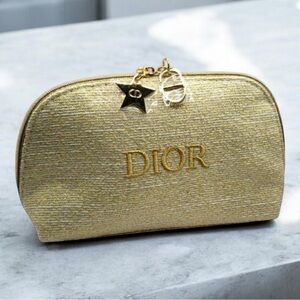 Dior Limited Edition Golden Double Zip Beauty Pouch